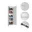 Range-chaussures, miroir, cinq tablettes intérieures, armoire à une porte-112260725