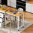 74.8" Kitchen Island With Extendable Dining Table, Kitchen Storage Cart With 3 Drawers, Power Outlet, Rolling Kitchen Island On Wheels With Spice Rack And 2 Door Cabinet, For Kitchen-1932502901