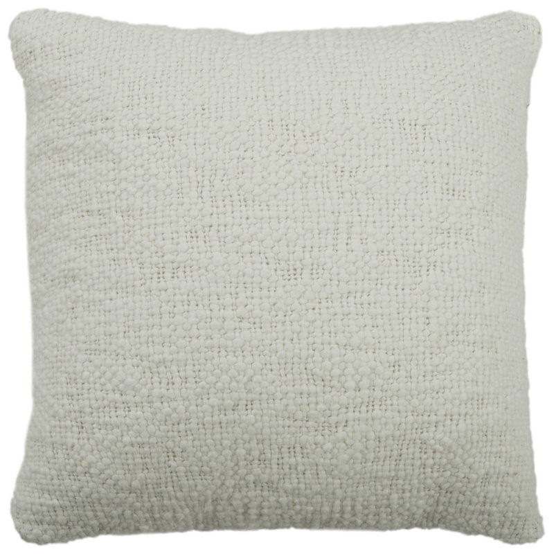 Cotton Throw Pillow, White