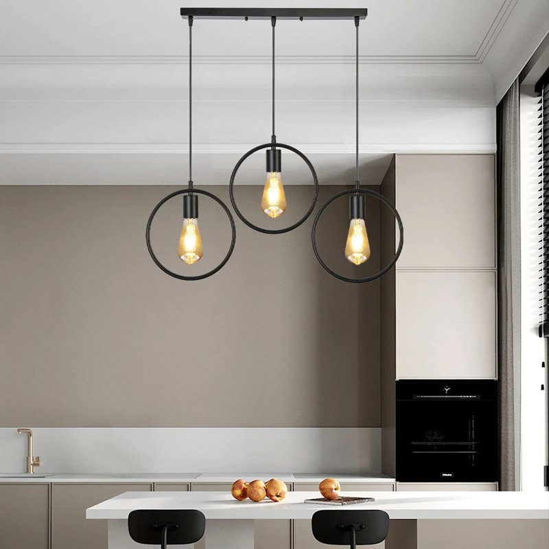 3 - Light Black Circle Pendant