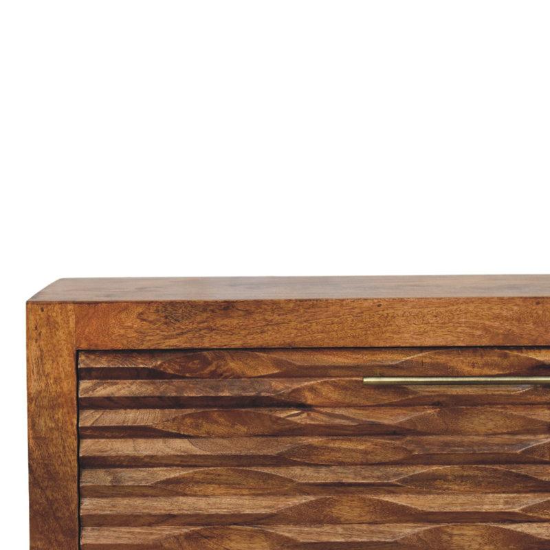 Solid Wood Rectangle Accent Cabinet