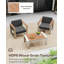 Fauteuil de jardin en aluminium avec coussins de 15 cm d'épaisseur et accoudoirs imitation bois (paquet de 2)-1649757015