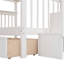 Lit superposé d'escalier blanc avec tiroir et garde-corps pour la chambre à coucher, amplement de rangement nécessaire, pieds en pin massif blanc, tiroir, rangement, rail, escalier à quatre marches-770266808