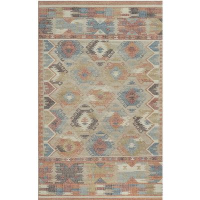 Elan Hand Woven Flat Weave Wool/Cotton Southwestern Rug in Red