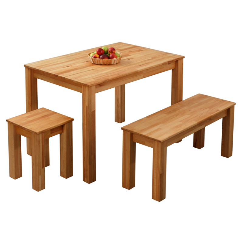Thorin Solid Wood Dining Table, Beech Heartwood, 75cm H x 110cm L x 75cm W