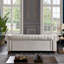 Canapé en tissu de lin beige (beige)-129420960