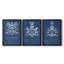 Heraldry on Navy I - Toile tendue avec châssis sur mesure - 3 pièces-117236329-117236331