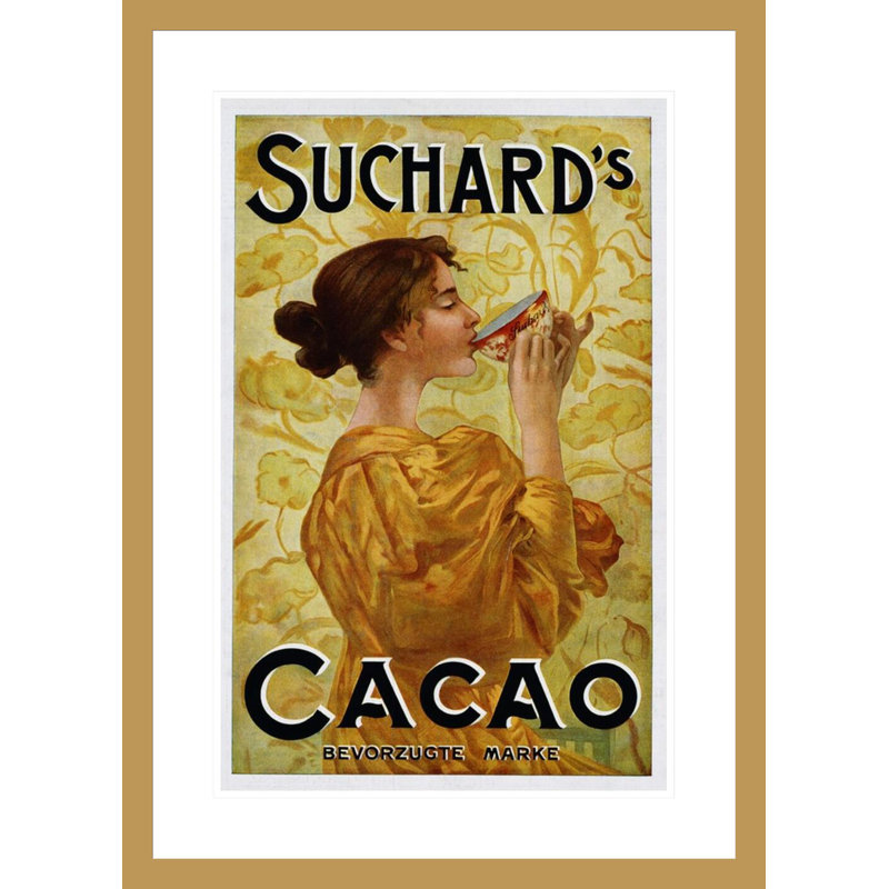 Affiche pour le cacao de Suchard par Inconnu - Impression Giclée sur cadre, H 29,5 po x l 21,32 po