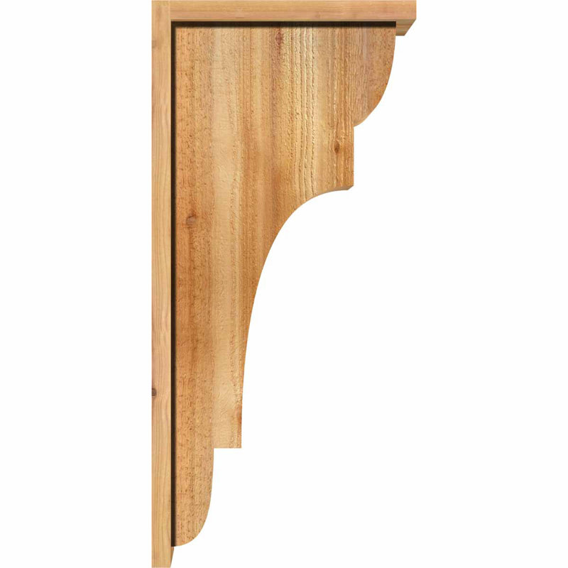 New Brighton Corbel avec plaque arrière, H 30 po x l 8 po x P 14 po, Cèdre rouge, Sciage brut