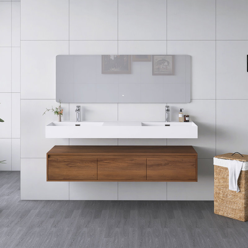 Meuble-lavabo mural 60 po avec résine