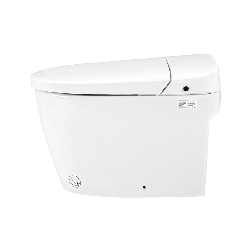 Bidet de toilette intelligent, siège chauffant, télécommande, nuit. Céramique, largeur de 15,19 po, poids du colis de 100,31 lb, chasse occultante, fermeture en douceur. Blanc - profondeur 26,96 po, largeur 19,48 po