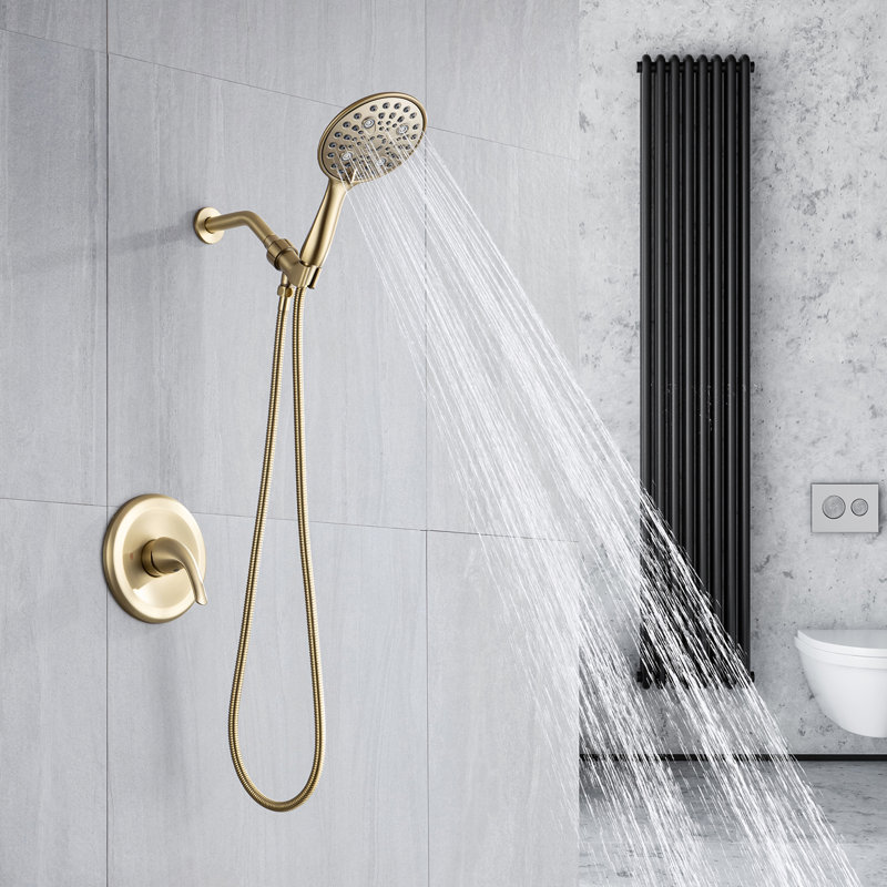 All-In-One Kit with Rough in-Valve, Brushed Gold
