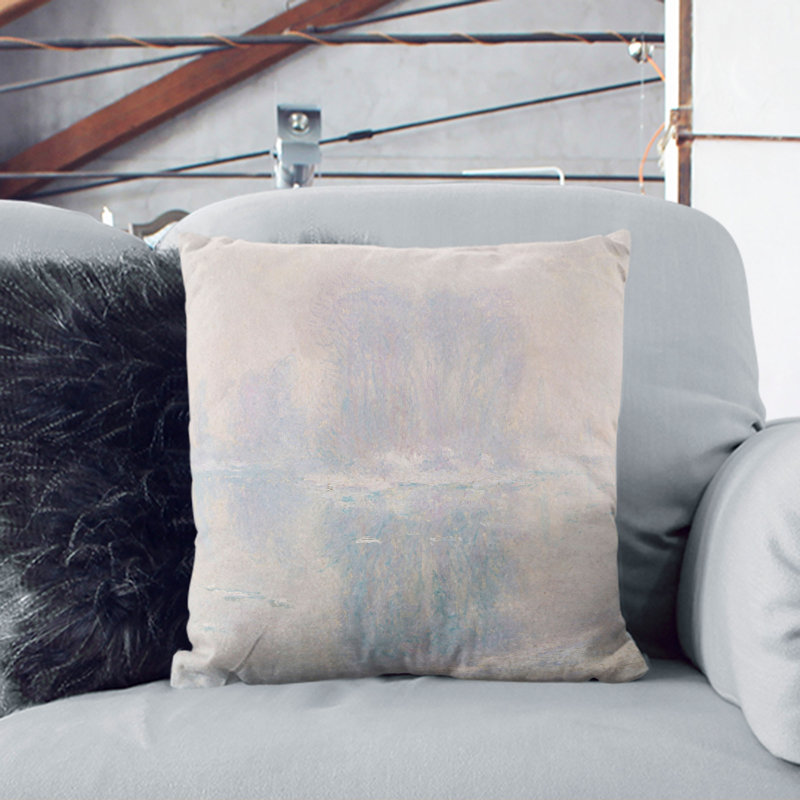 Ice Floes Square Throw Cushion, White, 40cm H x 40cm W x 15cm D