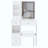 Small Size Left Drawer Desktop Vanity Table + Cushioned Stool, Large Sliding, Touch Control, Tri-Color Switching, Brightness Adjust LED Mirror, High Capacity Storage, Suitable For Small Space-662215087