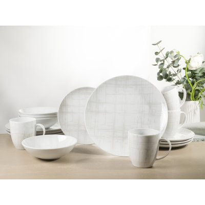 Shabby Chic Piece Porcelain China Dinnerware Set - Service for 4