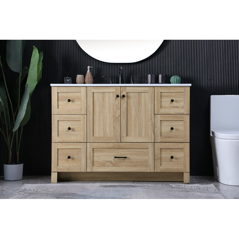Ensemble de meuble-lavabo simple 48 po Soma, Bois de manguier