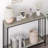Sofa Tables Narrow Entryway Table With Glass Shelf And Metal Frame