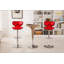 Tabouret de bar pivotant réglable avec base chromée-2144307006