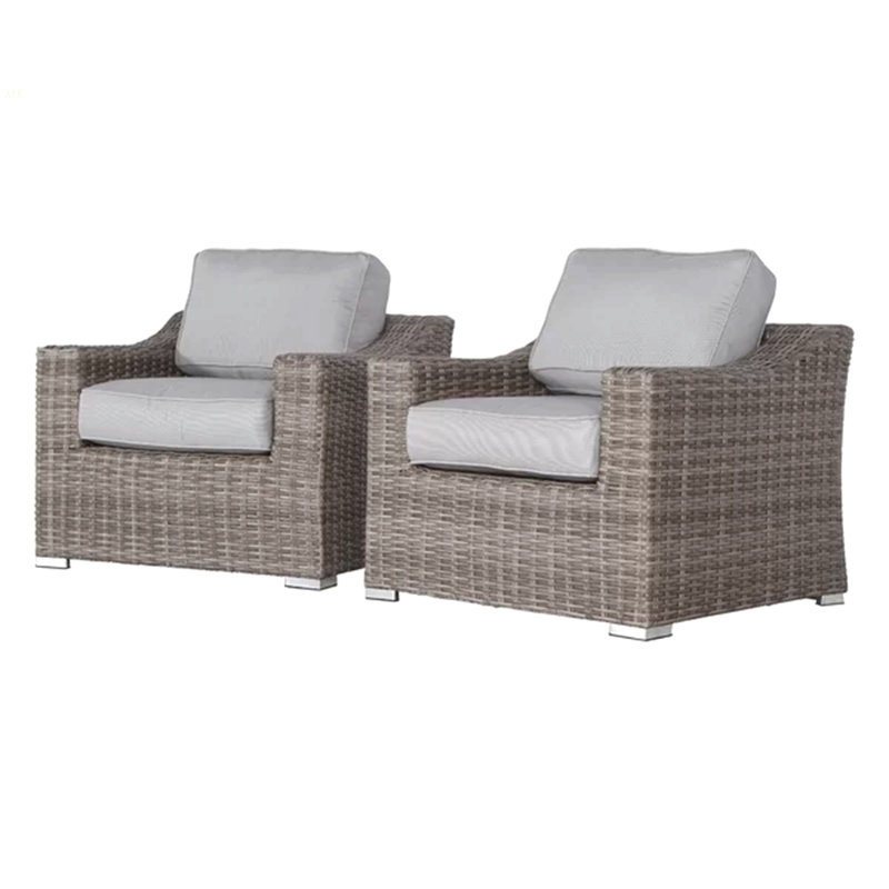 Chaise de patio avec coussins 2, Gris, Gris clair