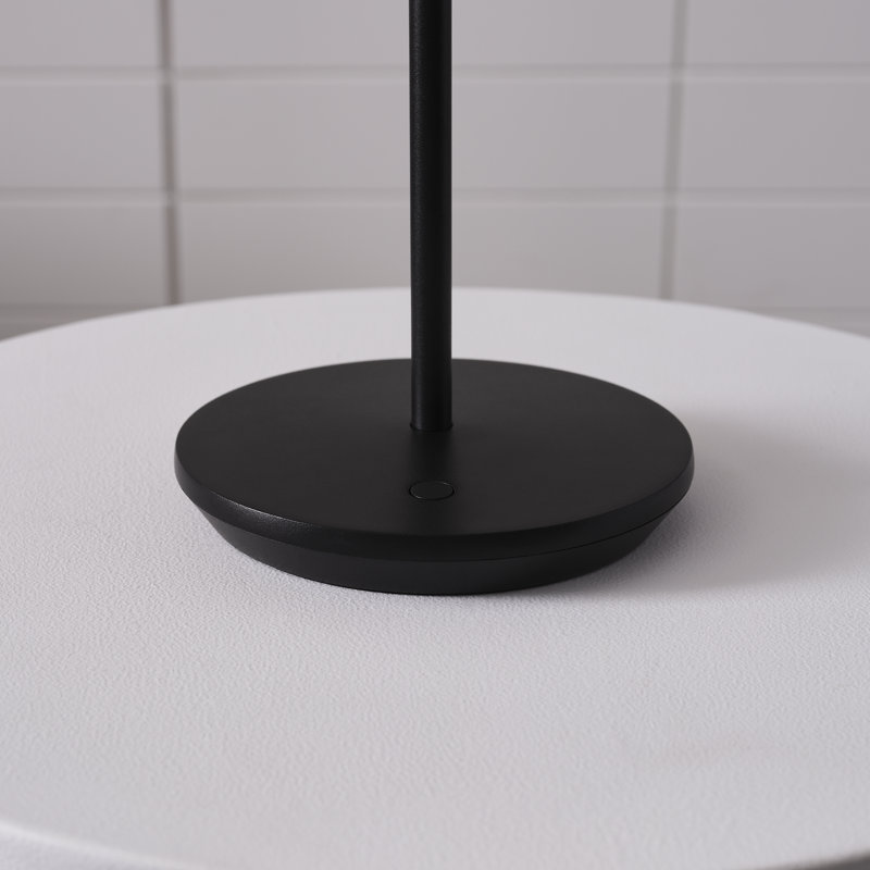 Nevis Short Accent Rechargeable Table Lamp, Black