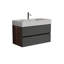 Meuble-lavabo de salle de bain moderne en noyer Modern Grace