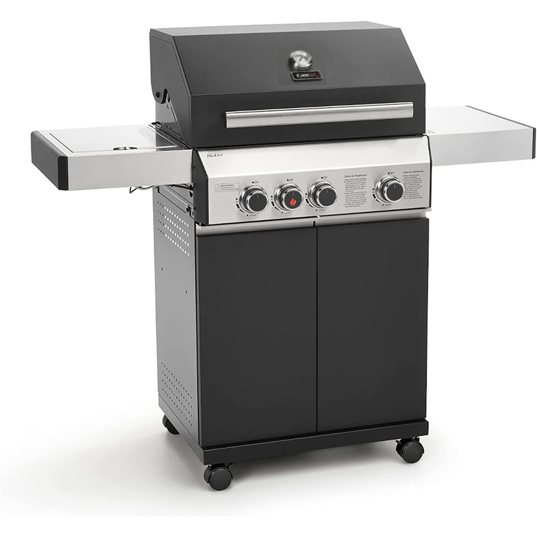 Cosmogrill Barbecue Gas 3+1 Premium Black Outdoor Bbq Grill With Sear & Ring Side Burner (Barbecue) - Image 3