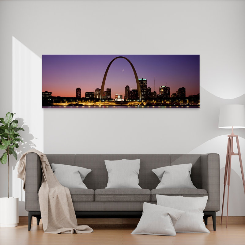 Art mural abstrait St Louis, H 20 po x l 60 po
