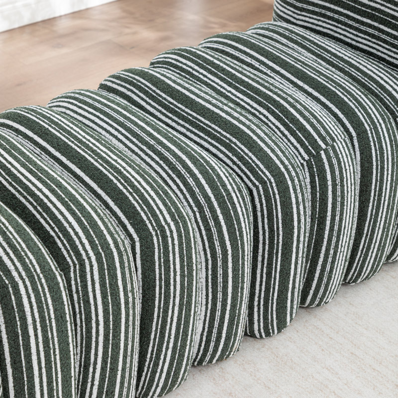 Fauteuil d'appoint rembourré sans accoudoirs, Vert