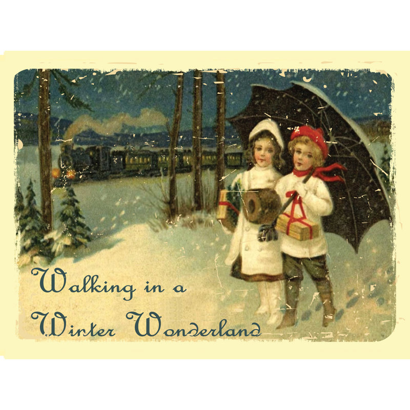 Plaque en métal Winter Wonderland, H 8,5 po x l 11,5 po x P 0,04 po