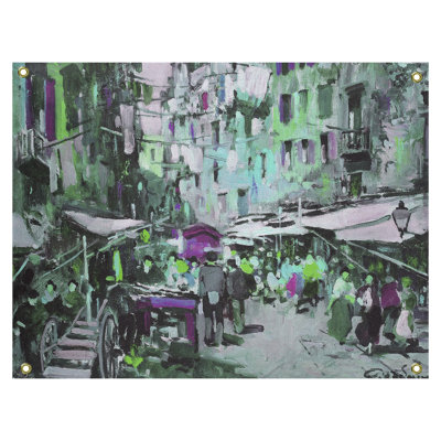 Tapisserie murale du marché Macintyre à Naples