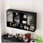 Armoire de rangement murale moderne en verre à quatre portes pour la cuisine-281866195