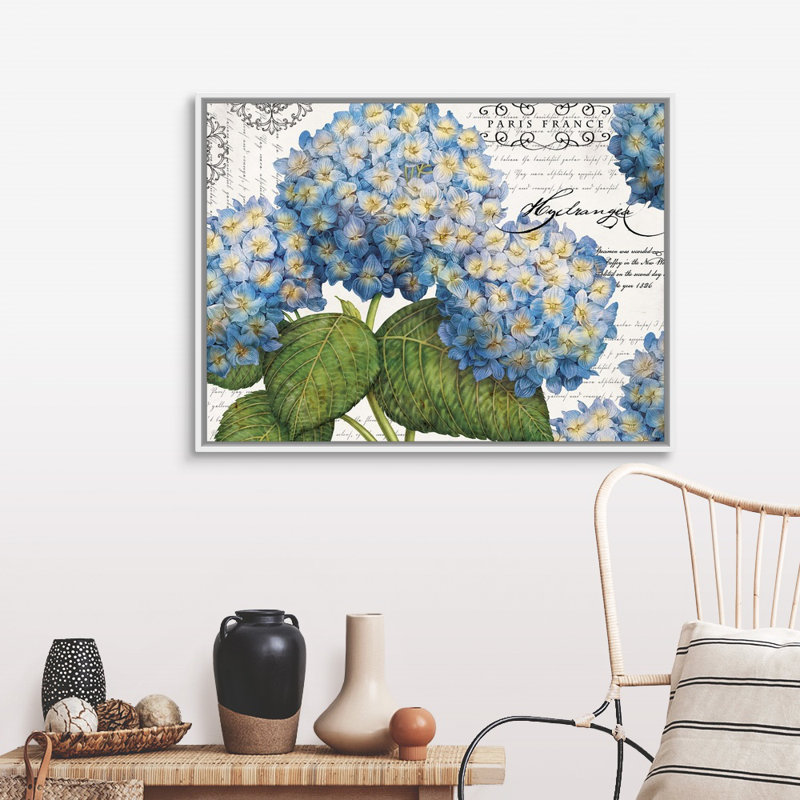Art mural sur toile botanique, H 30 po x l 40 po x P 1,75 po, Toile avec cadre blanc