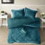Luxurious Velvet Bedding Sets, Teal Polyester, Glamorous Bedroom Decor