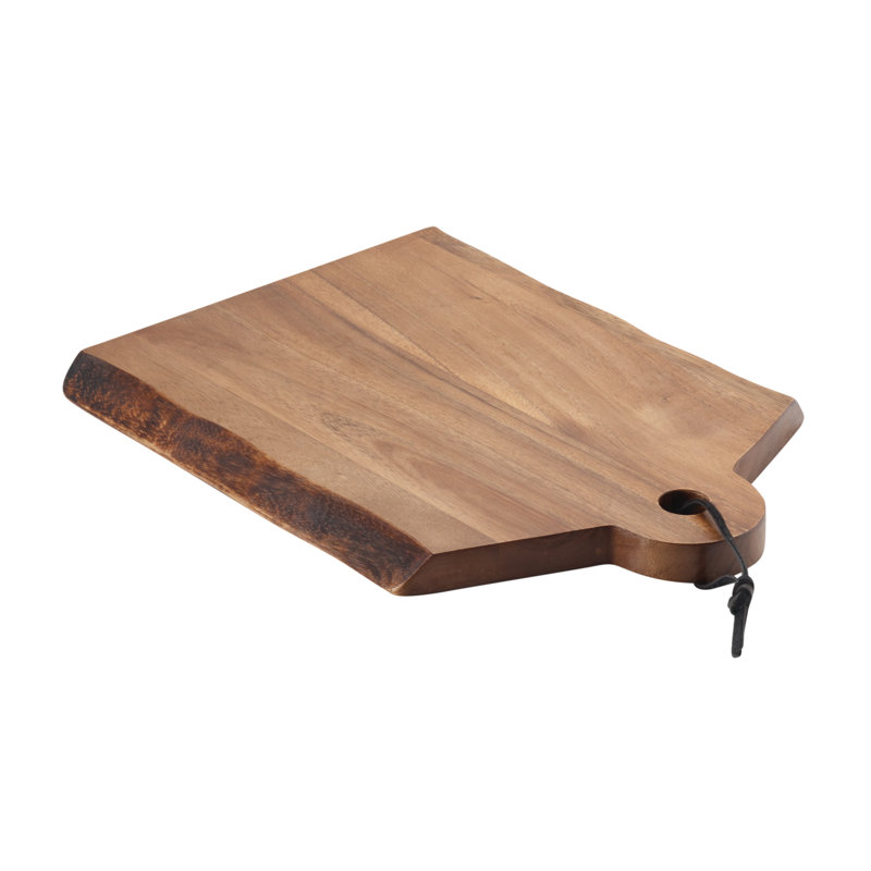 Acacia Wood Rustic Rectangular Cutting Board with Handle