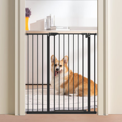 41"" Tall Baby & Pet Safety Gate for Doorways and Stairways, Pressure Mounted Walk-Through Gate, Fits 27-34 Inch Openings for Cats and Dogs -  Bring Home Furniture, MAG-PG-001-41-BK