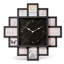 Horloge murale collage photo en marbre noir 50 x 50 cm, cadre photo style ferme noir pouvant contenir 12 photos, fonctionne à piles, idéale pour décorer une chambre de bébé, une chambre d'enfant, un salon ou pour créer des souvenirs de famille.-1700787778-1700787782