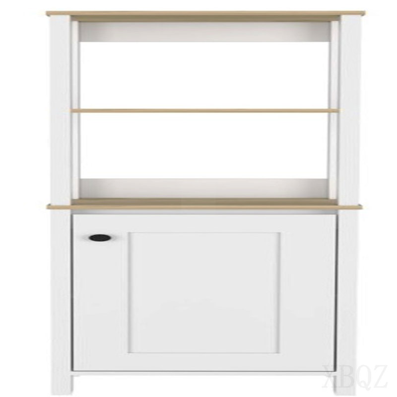 Armoire à linge St. Clair, deux tablettes intérieures, deux tablettes ouvertes, une porte