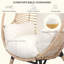 Fauteuil en osier de patio en osier PE-822044006