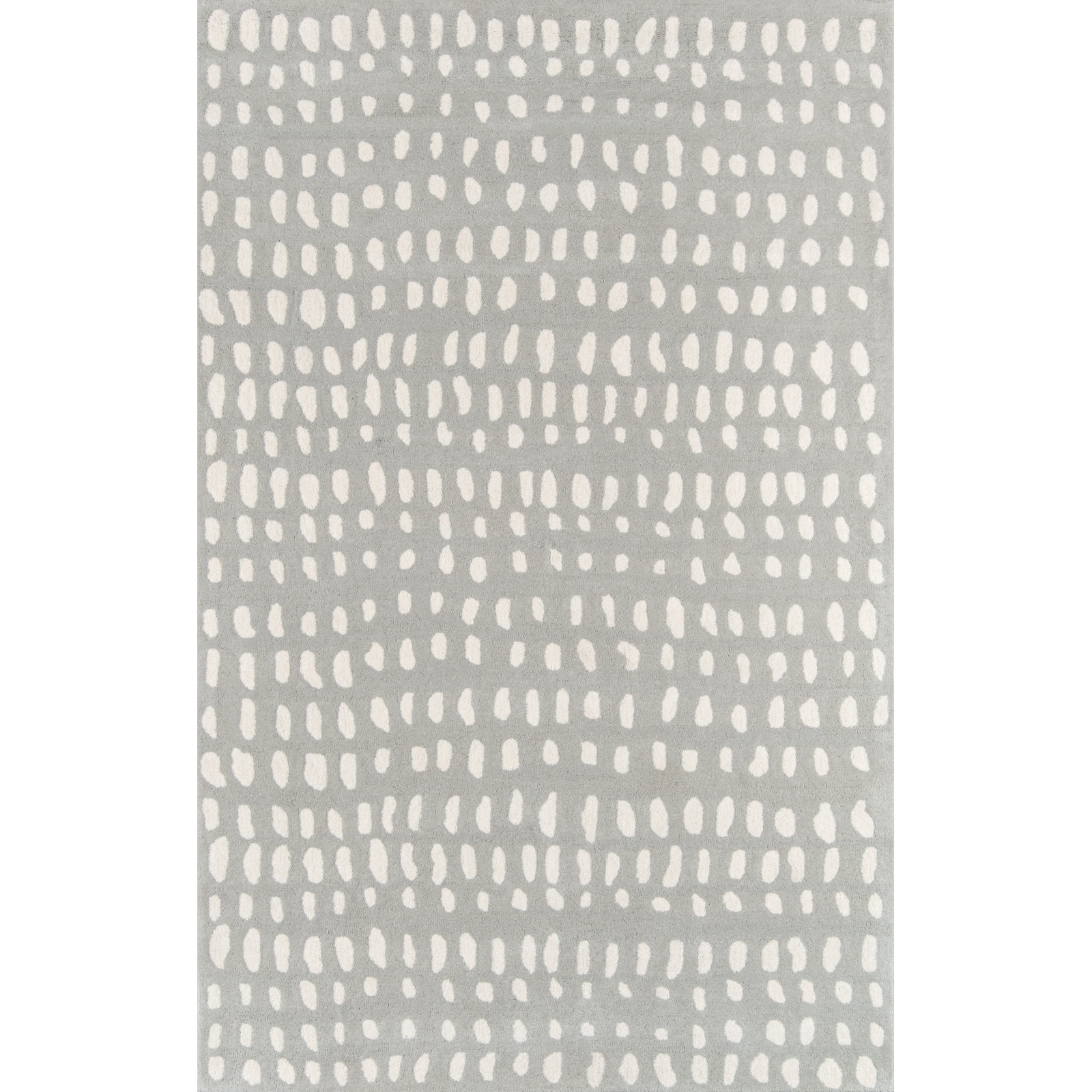 Pacchi Gray Hand-Tufted Abstract Rug, Rectangle 8' x 10'