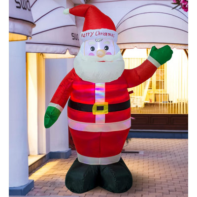Décoration de Noël gonflable illuminée pour père Noël 4 pi avec décoration de Noël gonflable