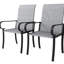2 Outdoor Chairs With Armrest And Highback, Deep Seating, Hand-woven Pe , Steel Frame, Gray, Suitable For Relaxing, Assembly Needed Of Dining High Back ,