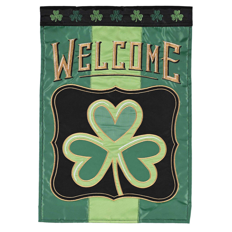 Drapeau trèfle Welcome 29 x 42