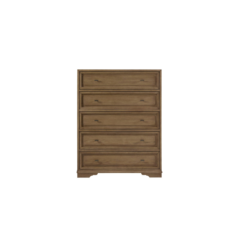 Commode 5 tiroirs Hickory - Amande, Amande