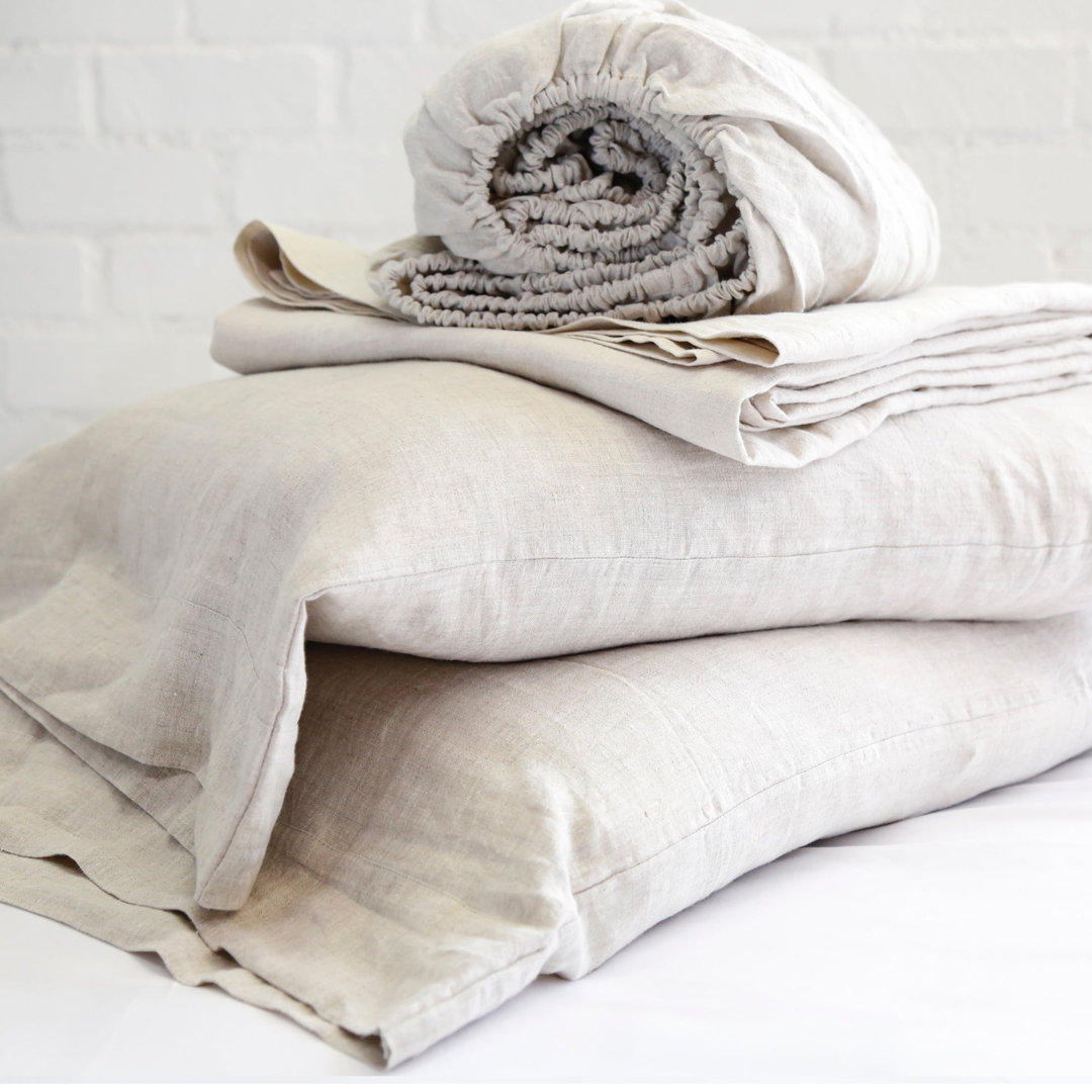 100% Linen Sheet Set Pom Pom At Home 