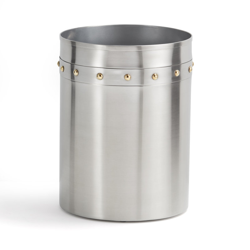 Rivets Open Waste Basket - 2 Gallons