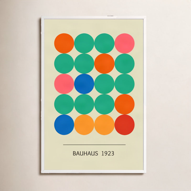 Seline Bauhaus 1923, reproduction d'art encadrée, Blanc opaque, H 36 po x l 24 po x P 1,25 po