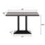 Plateau de table en bois massif de L 48 po x l 30 po avec base à deux colonnes à hauteur de salle à manger 27 po x 15 po-1219677154-1219677156