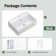 Rectangular Wall-mount Install Or On Countertop Bathroom Sink 17.72 In. With Single Faucet Hole In White
