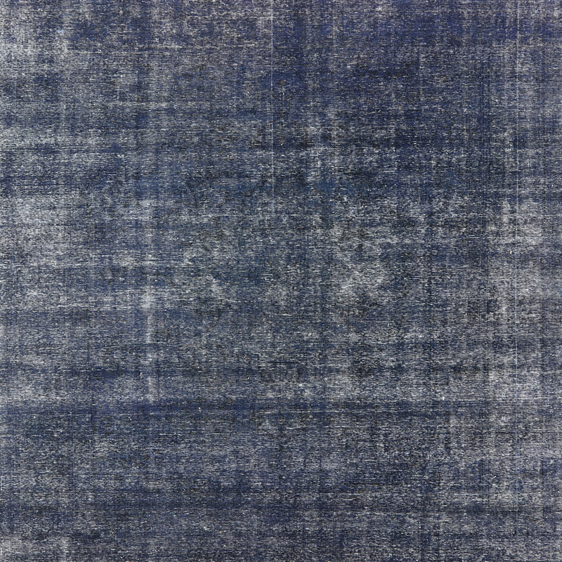 Tapis oriental bleu marine Jalbert, Carré 5 pi