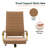 Humairaa Leather Office Chair – Executive Task Chair with Swivel, Adjustable Height & Gold Base for Home Office or Conference Room-325982888
